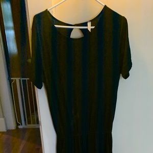 Black Short Sleeve cotton blend jumpsuit